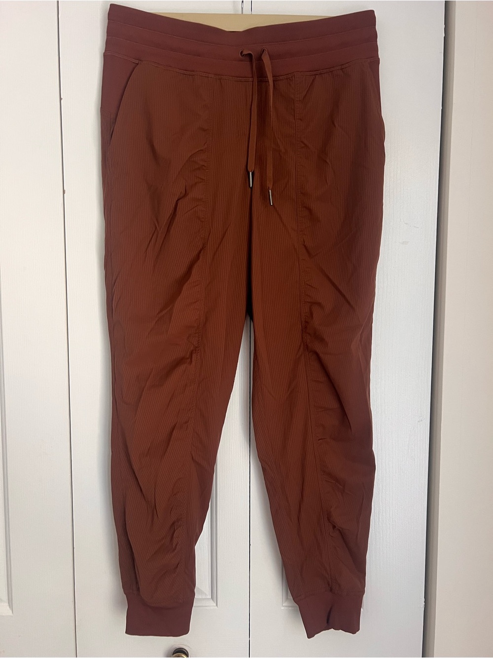 Rust Jogger Pants with Drawstring Waist